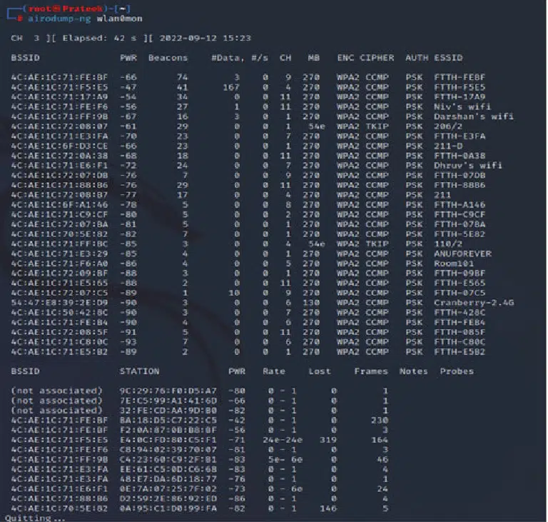 Collecting All The Wi Fi Network User Details
