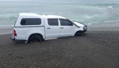 Toyota Hilux driver fleeing police along Awatoto beach arrested after ute stuck in sand