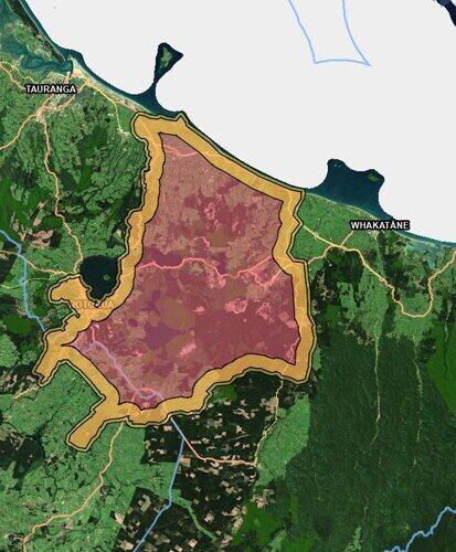  The Central North Island containment area for wallabies, including the yellow buffer zone, covers roughly 260,000 hectares. Photo / BOPRC