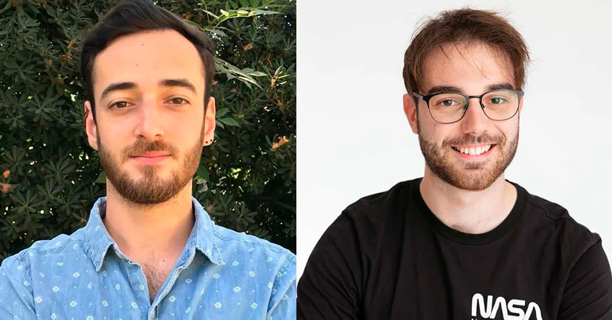 PhD students Louis (left) and Max (right) got tattoos of the James Webb Space Telescope's iconic hexagonal mirror to celebrate their solution to fixing the telescope's issues. Credit: University of Sydney