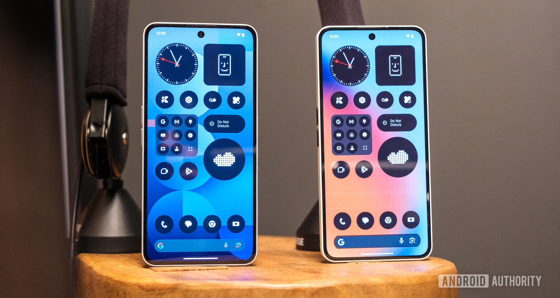 Nothing Phone 3a home screen next to 3a Pro