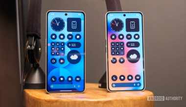 Nothing Phone 3a home screen next to 3a Pro