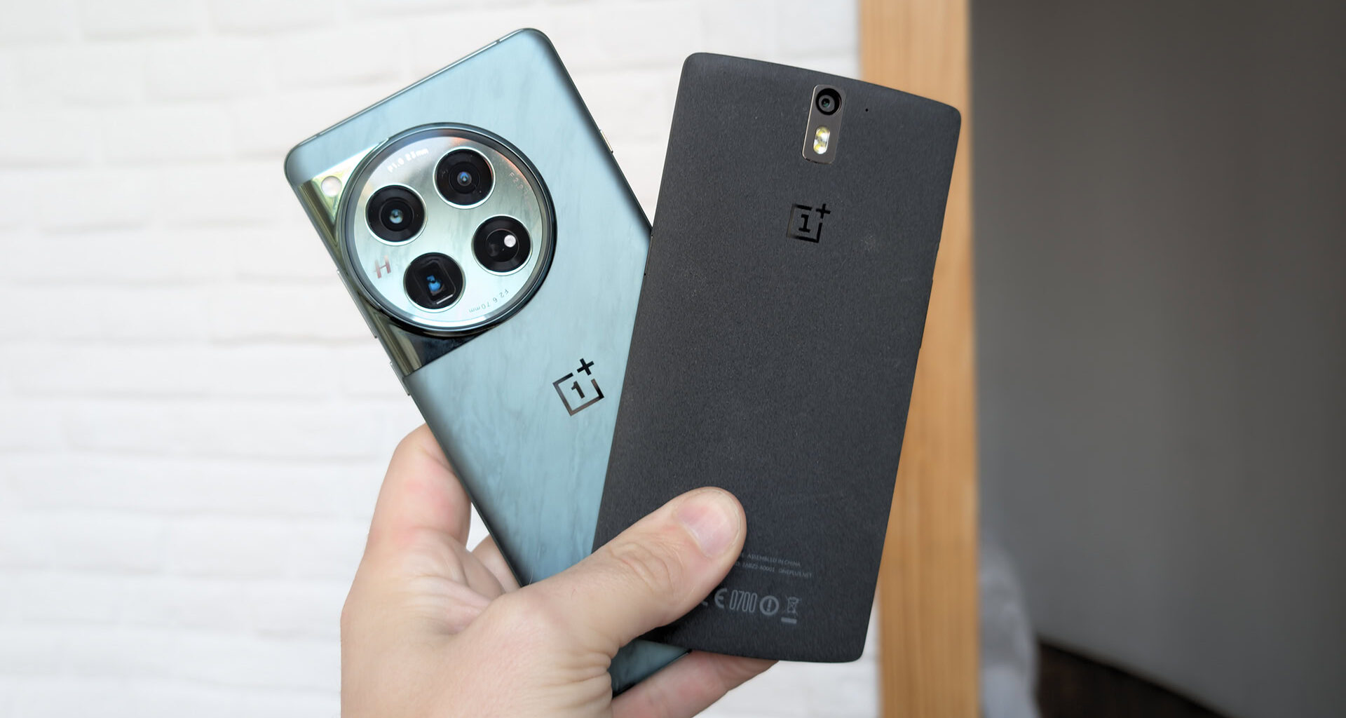 OnePlus One vs OnePlus 12 Held in Hand