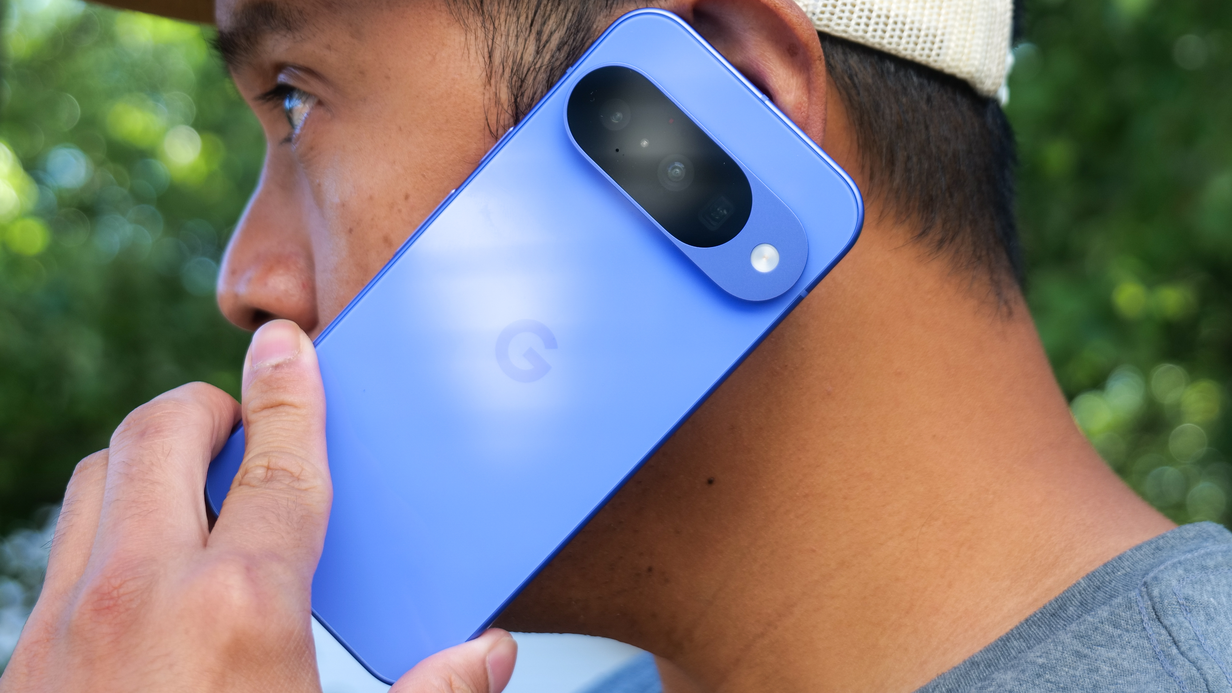 Google Pixel 10 in the hand.