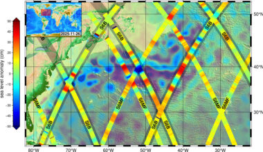 Sea-level rise in the Gulf Stream, by Sentinel-6B