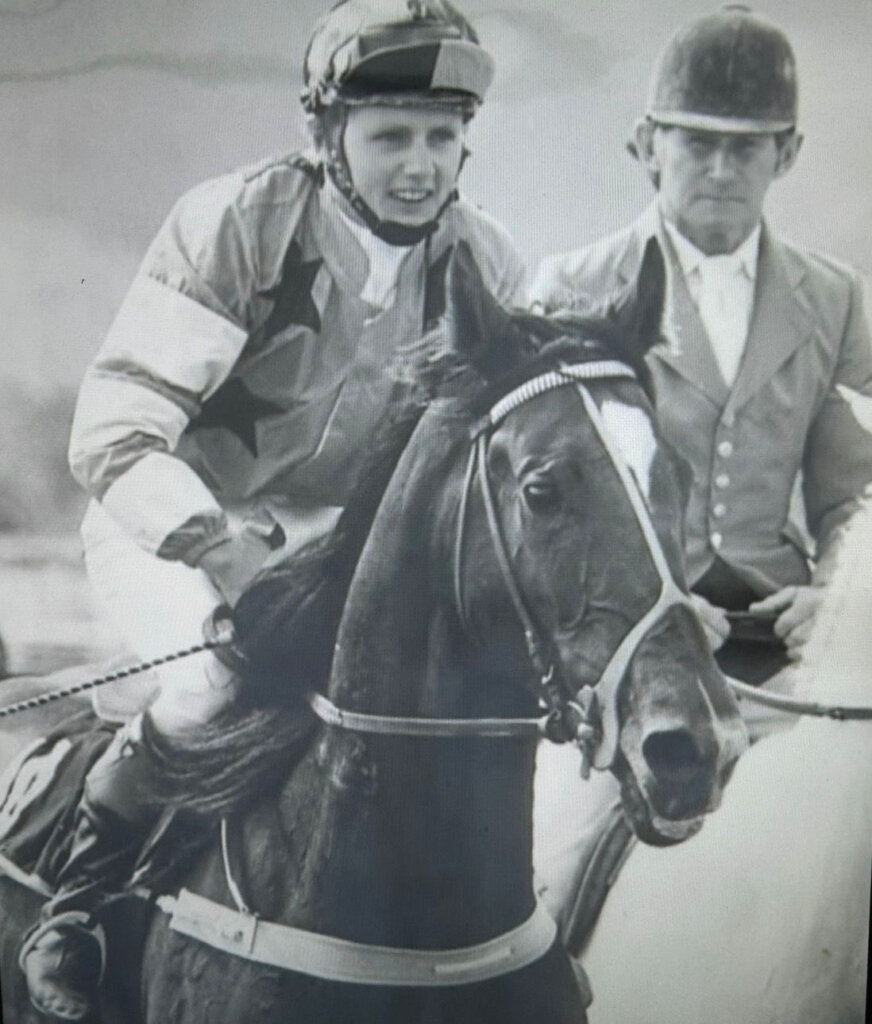 Shane Dye riding at Ellerslie in 1982
