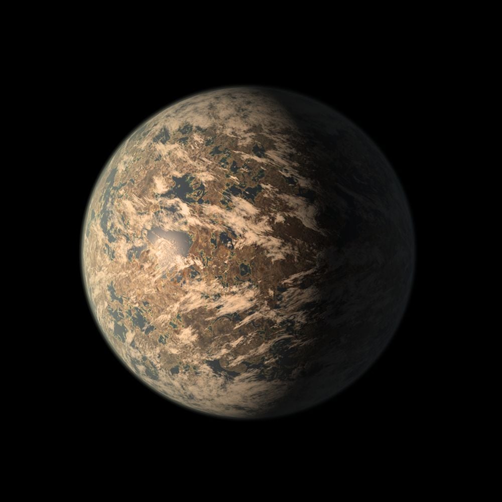 This artist's impression shows TRAPPIST-1 e, a rocky, Earth-size exoplanet orbiting an ultracool red dwarf star. Finding a habitable planet starts with finding planets in habitable zones around stars like TRAPPIST-1 e. That has turned out well. But the next step is more difficult: detecting atmospheres at these planets and characterizing their components. That's proven more difficult because of stellar contamination, but researchers using with the JWST are working on a solution. Image Credit: By NASA/JPL-Caltech - Cropped from: PIA22093: TRAPPIST-1 Planet Lineup - Updated Feb. 2018, Public Domain, https://commons.wikimedia.org/w/index.php?curid=76364487