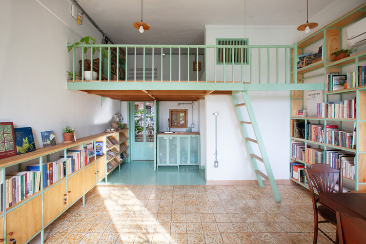 Tempo Nexus Library / k59 atelier - Interior Photography, Closet, Shelving, Wood, Lighting, Chair