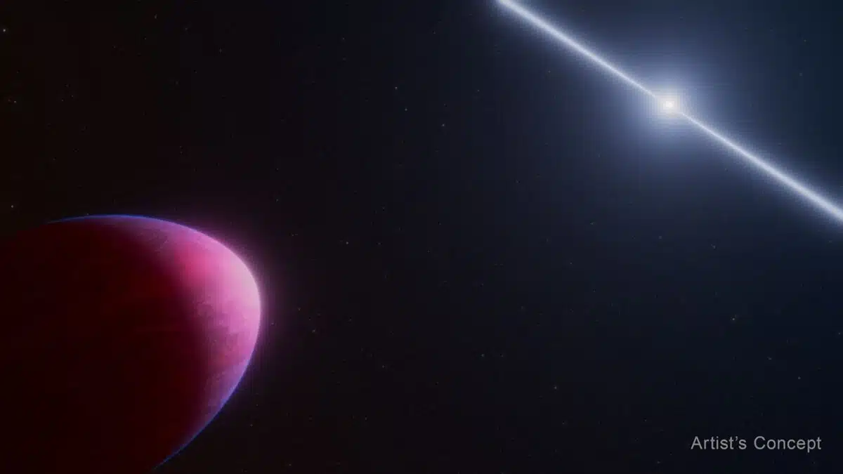 This Artist’s Concept Shows What The Exoplanet Called Psr J2322 2650b (left)