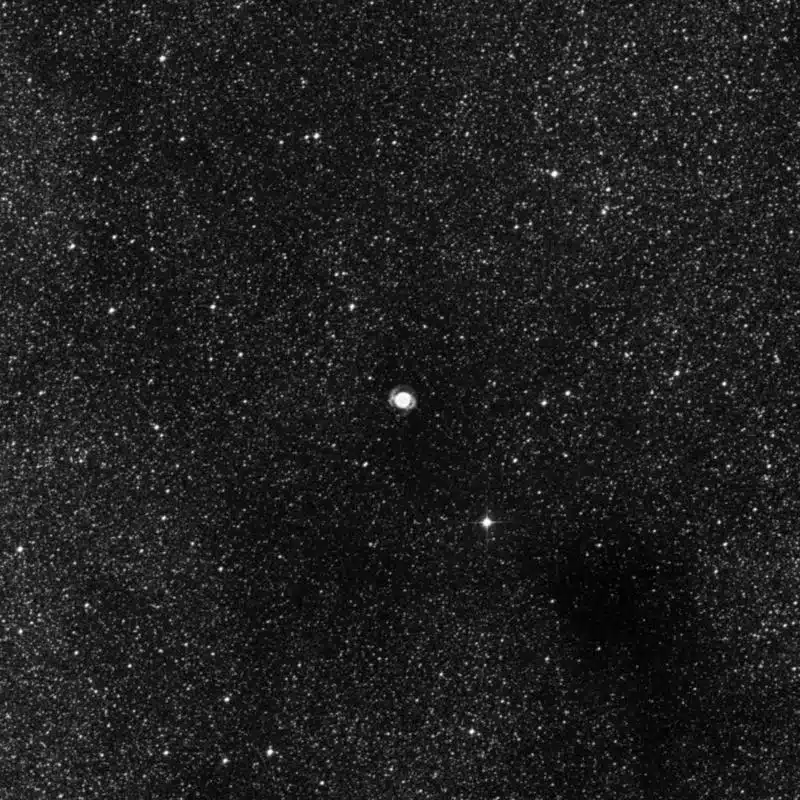 This Image Of Ngc 6369 Marks Its Apparent Size With Green Lines Representing The Major And Minor Axes