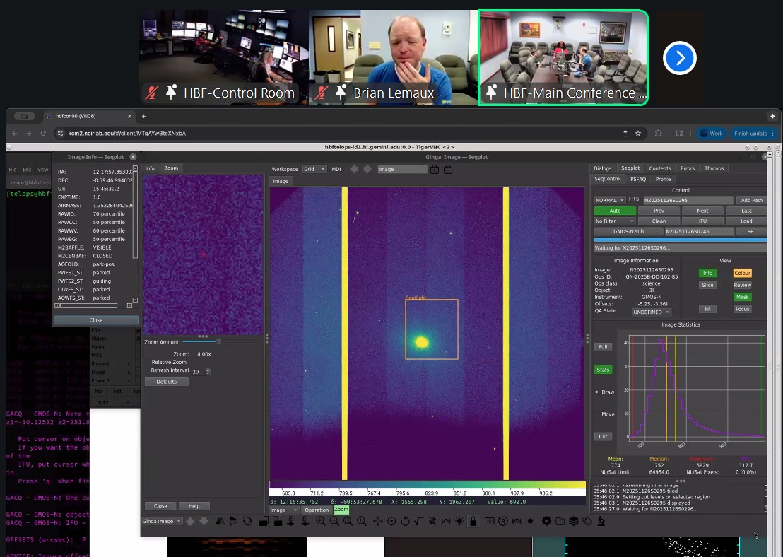 A screenshot of a yellow dot which is comet 3I/ATLAS in the middle of a green and purple background