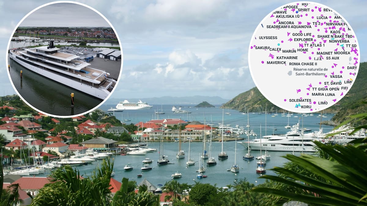 Superyacht owned by New Zealand’s richest man Graeme Hart anchors at St Barts island for New Year’s Eve celebrations