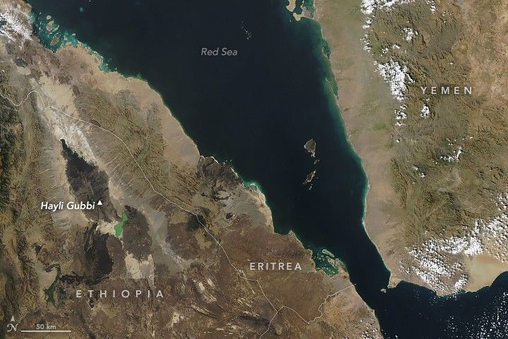 An image of Ethiopia from space. 