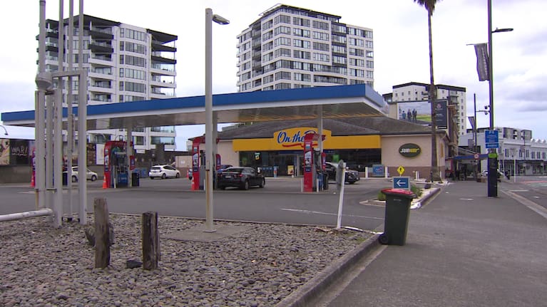 A Mobil Service Station on the corner of Karangahape Rd and Ponsonby Rd in Auckland.
