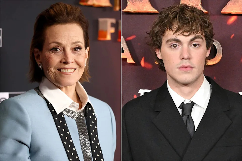 Jesse Grant/Getty; Axelle/Bauer-Griffin/FilmMagic Sigourney Weaver and Jack Champion
