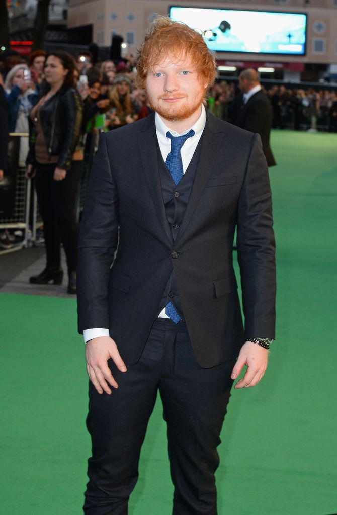 Ed Sheeran attends the World Premiere of "Ed Sheeran: Jumpers For Goalposts" at Odeon Leicester Square on October 22, 201