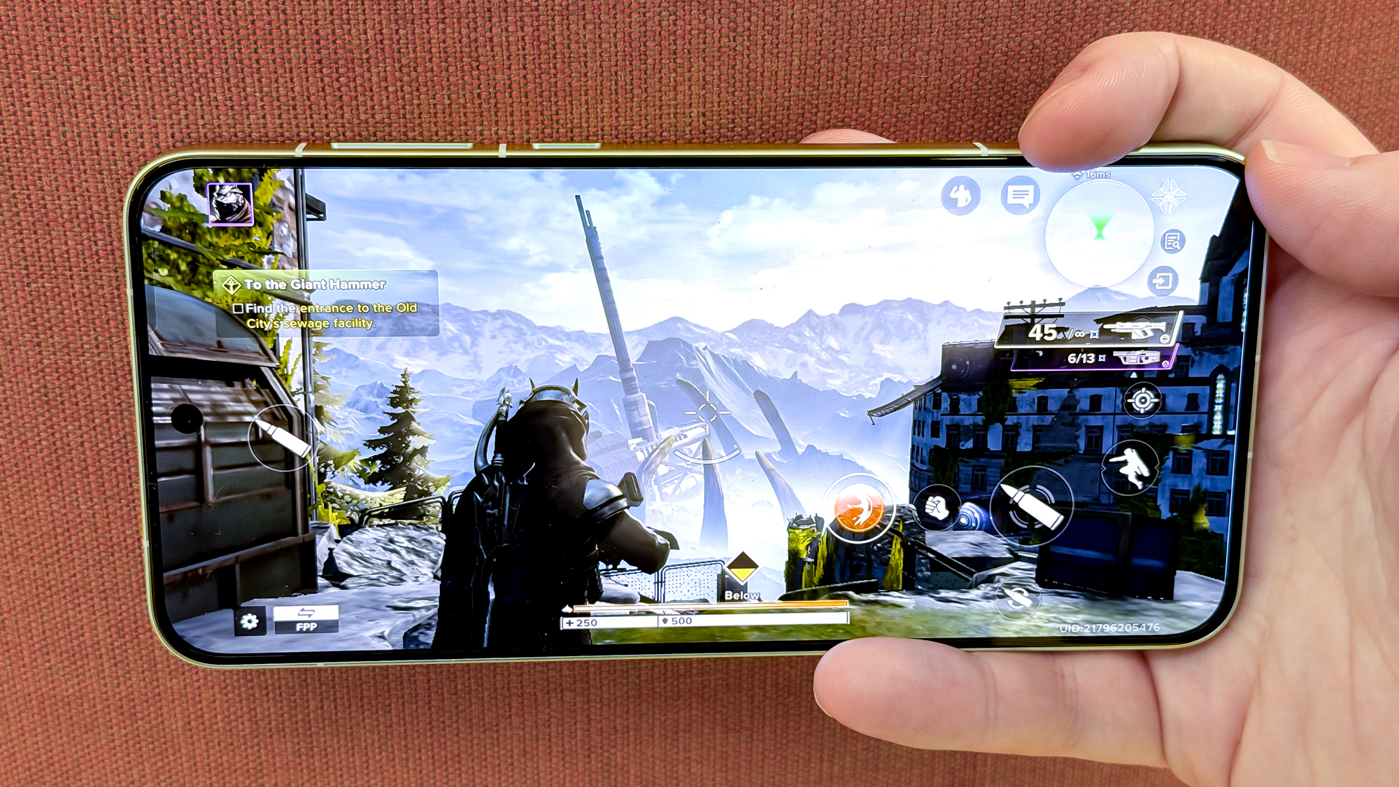 OnePlus 15R playing Destiny Rising