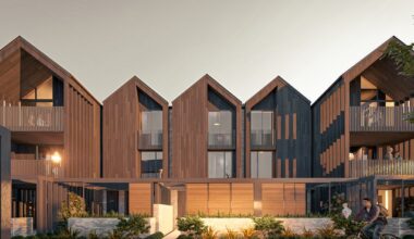 Three-storey four-bedroom and multi-generational homes overlooking the village green