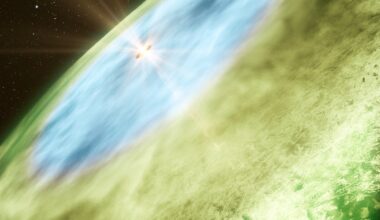 Artist's impression of a "snow line" around a start. Credit - B. Saxton &amp; A. Angelich/NRAO/AUI/NSF/ALMA (ESO/NAOJ/NRAO)