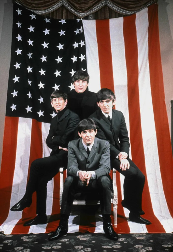 The Beatles pose for a portrait in New York City in 1964. Getty Images