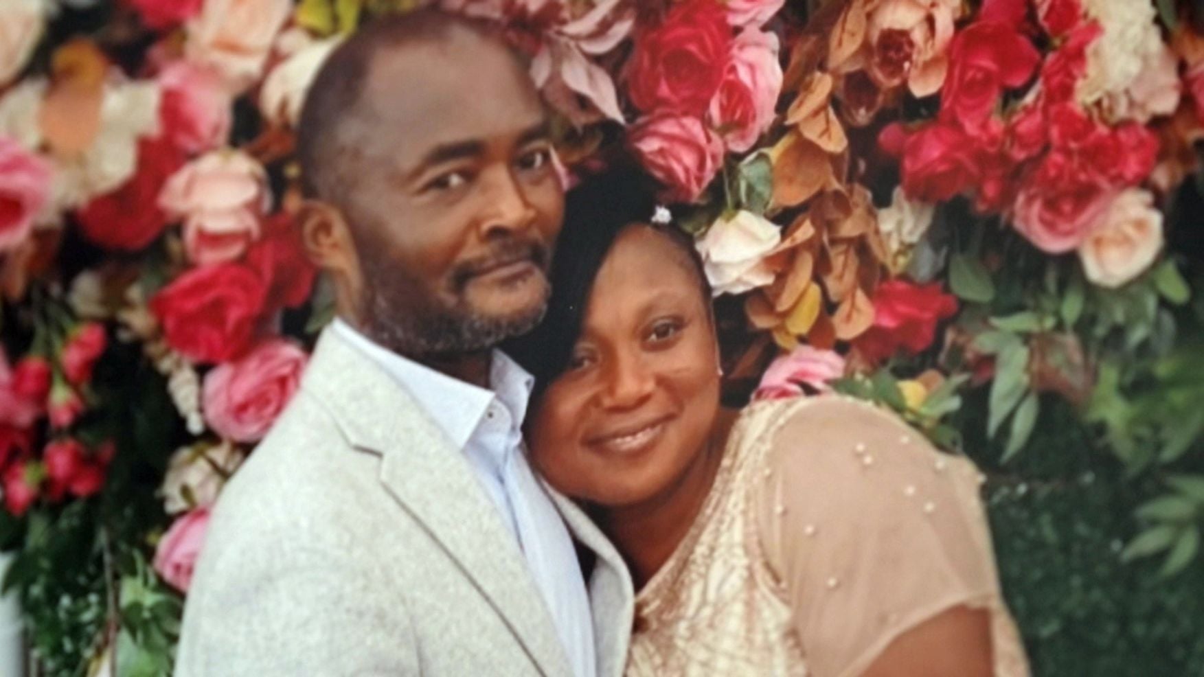 Joshua Obinim and his late wife Alberta. Credit: SkyNews