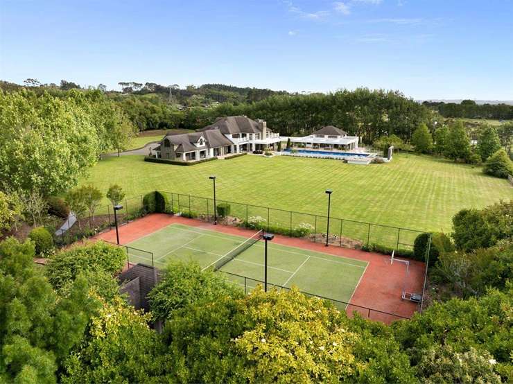 The eight-bedroom, eight-bathroom property at 60a Goldflats Lane, in Auckland's Coatesville, is expected to break post-Covid price records in the suburb. Photo / Supplied