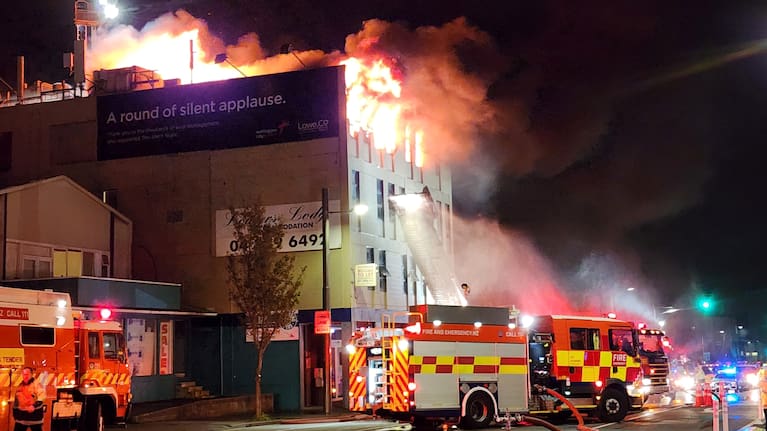 Flames engulfed Loafers Lodge in Wellington on May 16, 2023.