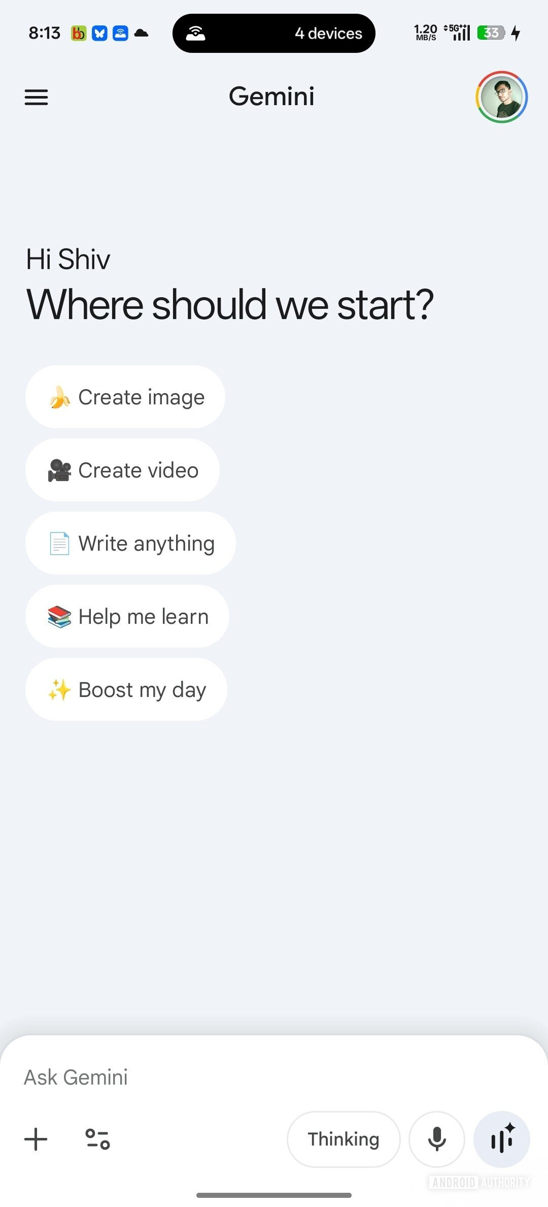 gemini my stuff input 1