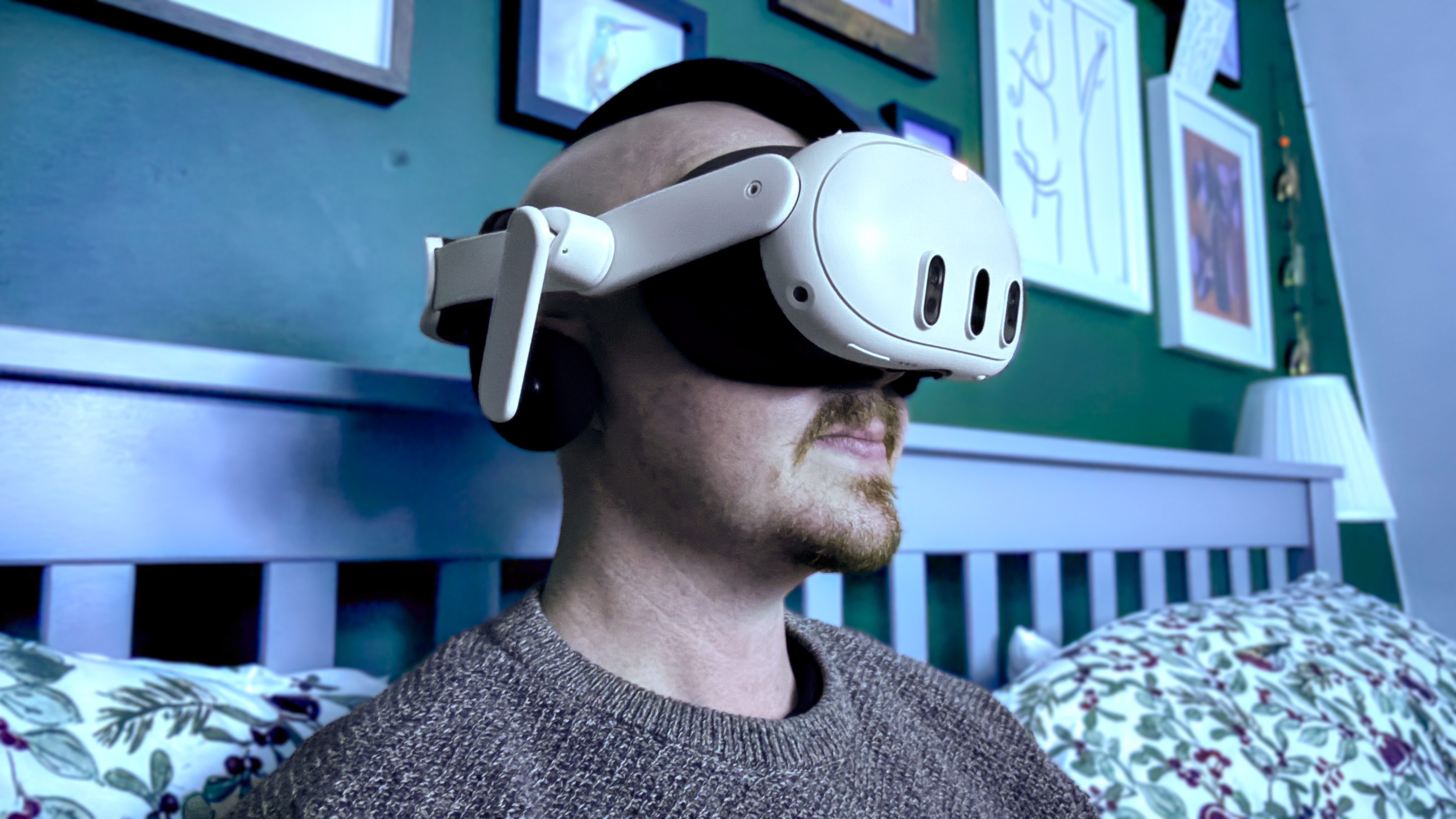 Meta Quest 3 being worn by person