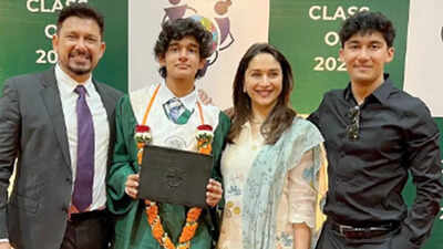 Madhuri Dixit says her sons Arin and Ryan didn’t grow up watching her films, ‘They saw most of my work only after college’