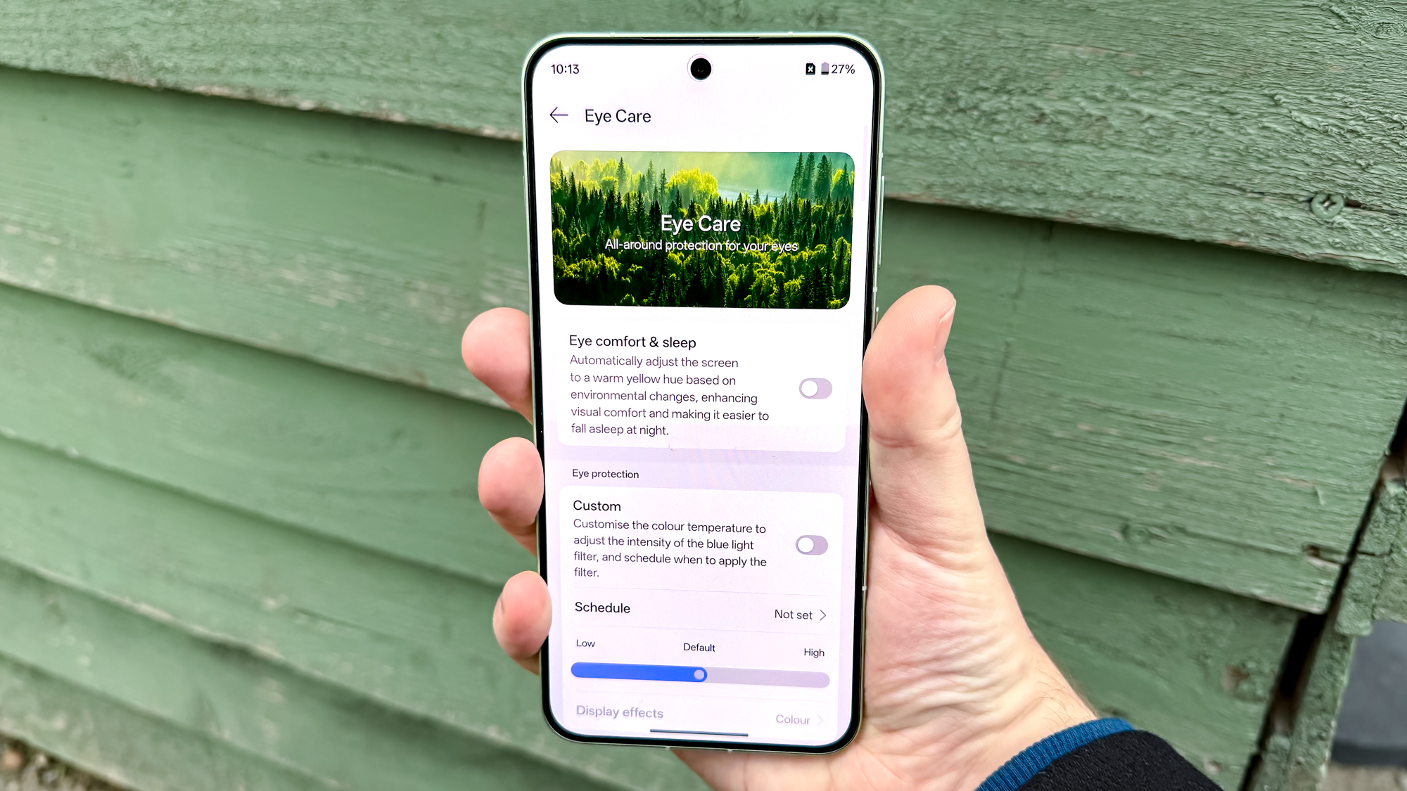 OnePlus 15R eye care menu