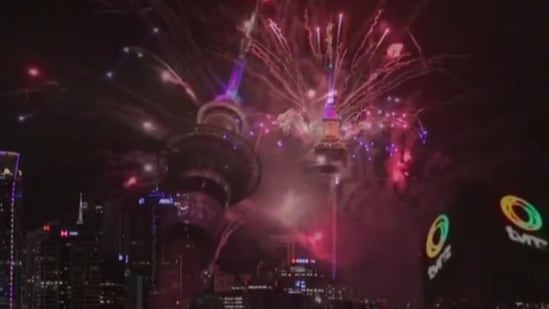 Auckland’s 1.7 million residents witnessed 3,500 fireworks.(ANI screengrab)