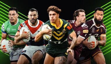 NRL 2025, Best 5 players, David Middleton, Rugby League Official Annual 2025, Walsh, Haas, Tedesco, Tapine, Munster