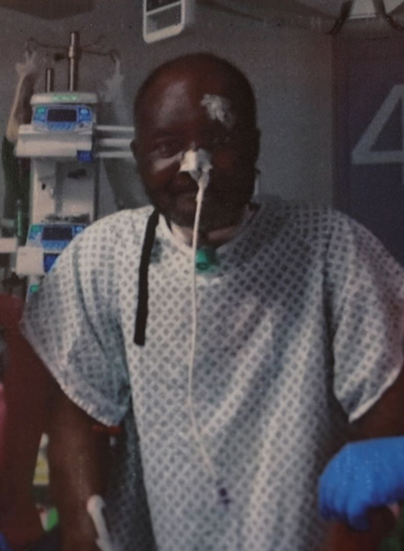 Joshua Obinim at the hospital. Credit: SkyNews