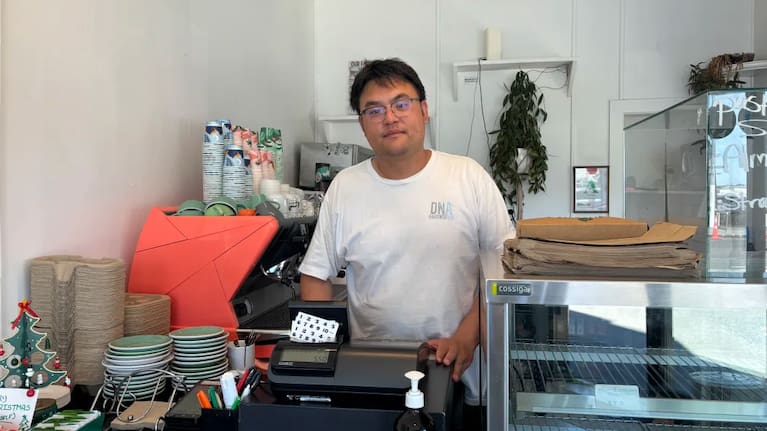 Owner of Charlie Boys Coffee Company Nick Meng says the roadworks have been a disaster for business.