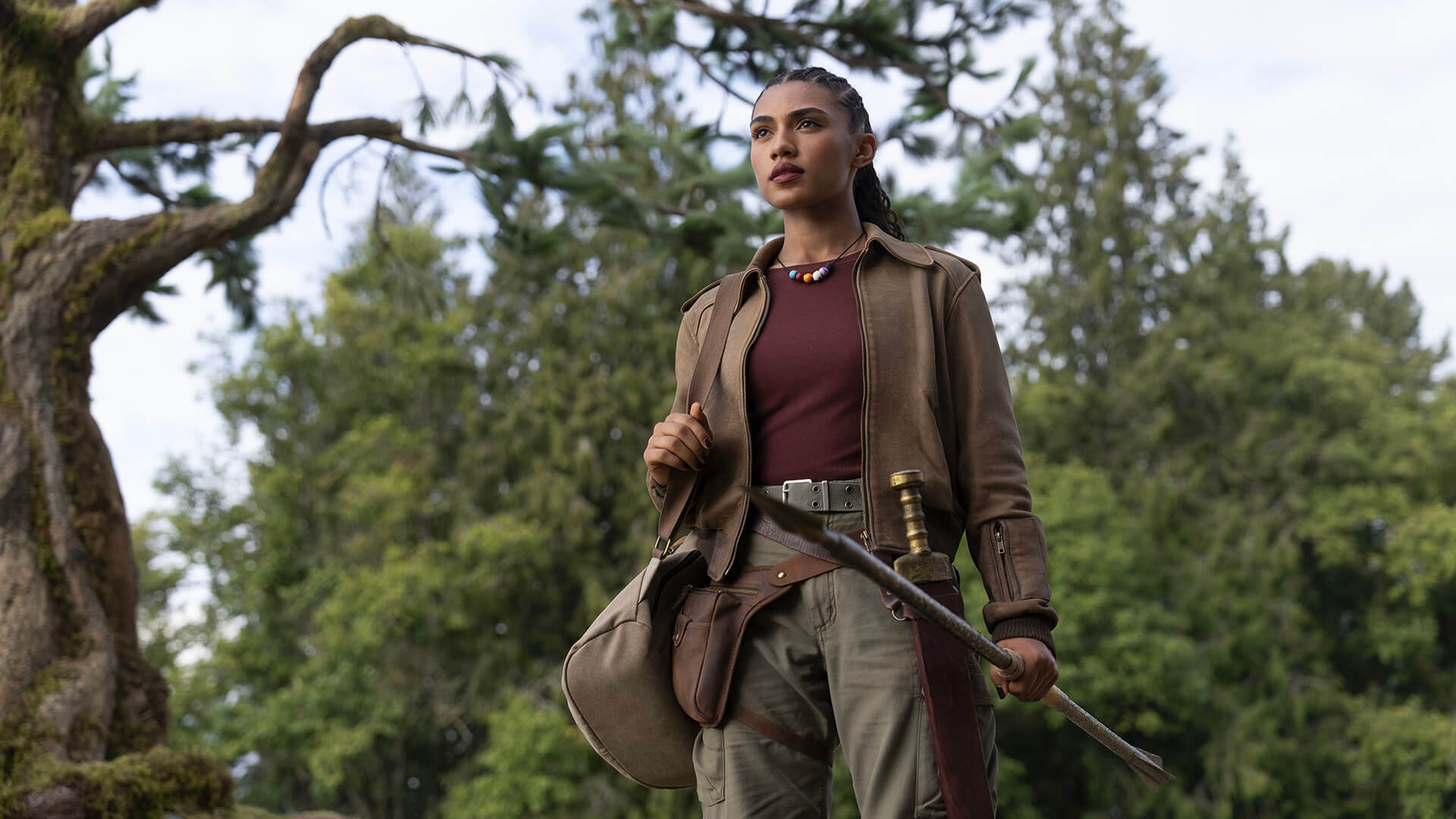 Clarisse standing looking angry in Percy Jackson and the Olympians.