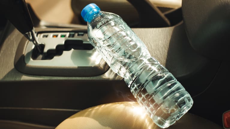 A half-finished bottle left in a warm car can become an ideal environment for microbial growth.