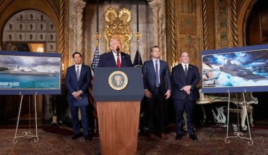 Trump announces plans for new US Navy 'battleship'