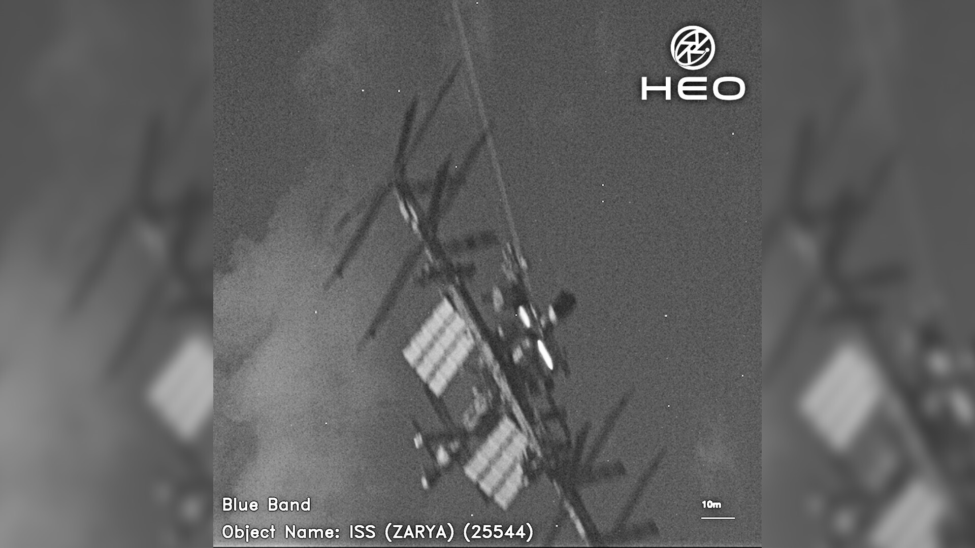 The International Space Station captured from a HEO Robotics satellite on May 13, 2024.