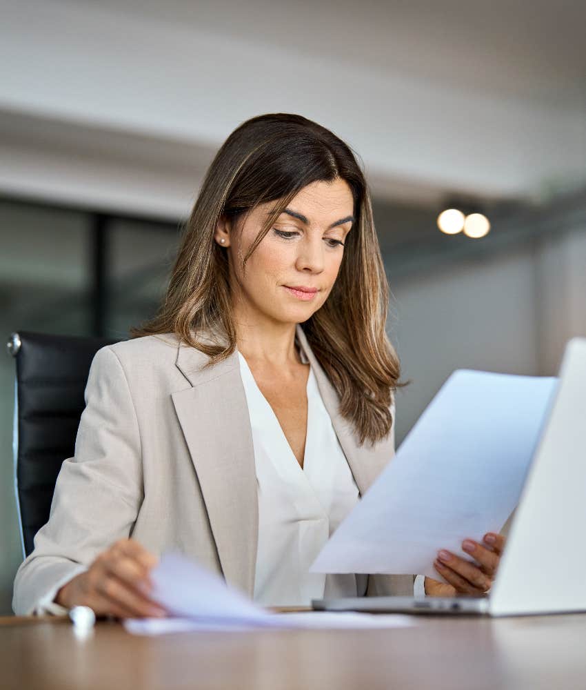 gen x woman doing work