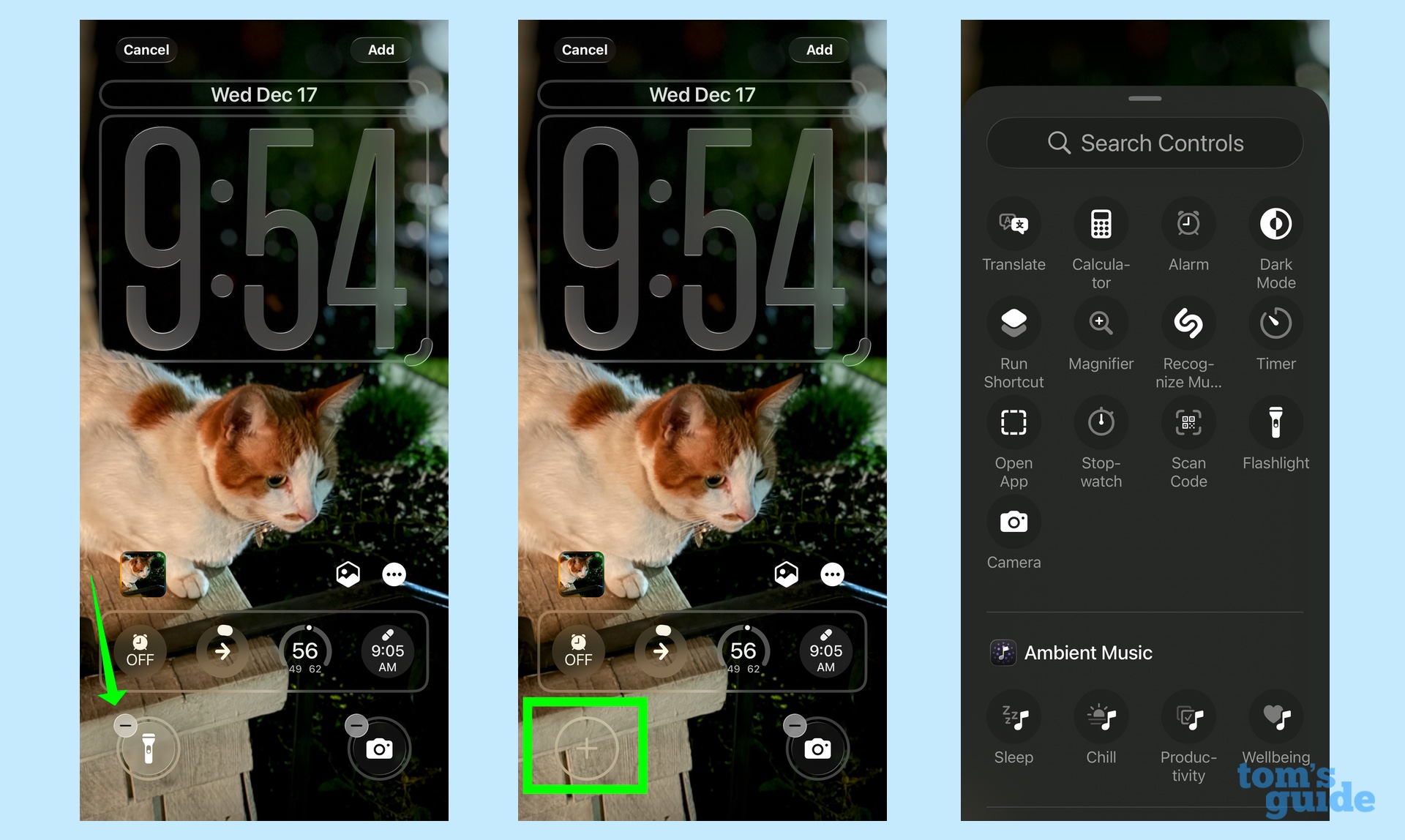 add control center shortcuts to your iOS 26.2 lock screen