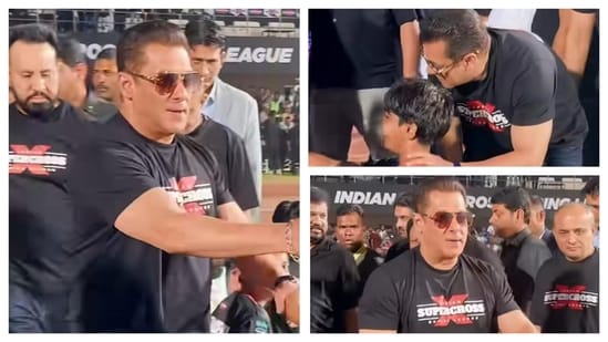 On Saturday, Salman Khan attended the event in Hyderabad kicking off round 2 of Indian Supercross Racing League. 