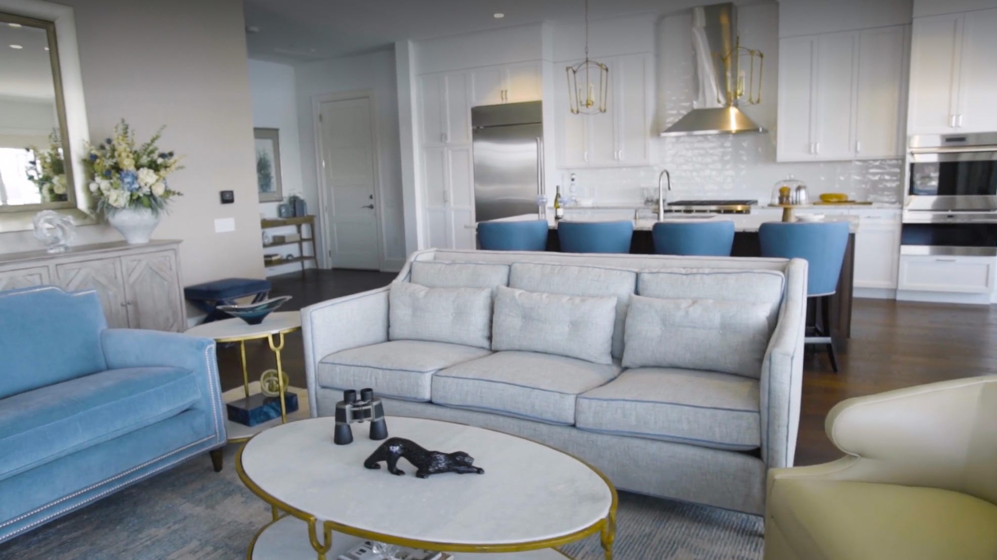 modern workspace with ocean view