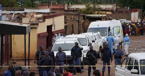 Gunmen open fire at South African pub, killing 9 and wounding 10