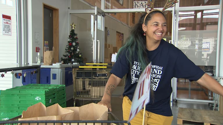 Tara Moala in action at the Wesley Community Centre.