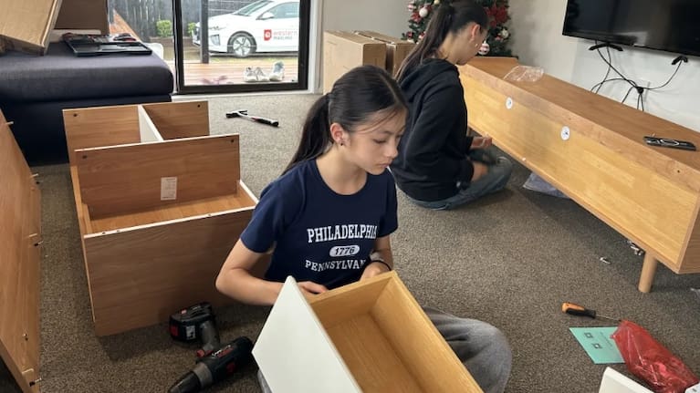 The Christmas tree is up, but Roisin Connolly's new home is not ready. 