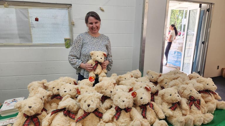 Toy bears donated by Whitcoulls this year.