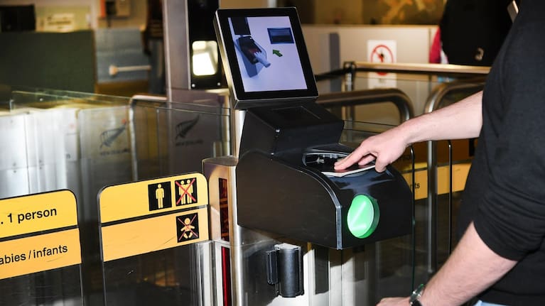 Traveller uses eGate in New Zealand. (file image)