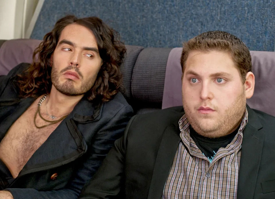 Russell Brand and Jonah Hill in "Get Him to the Greek"
