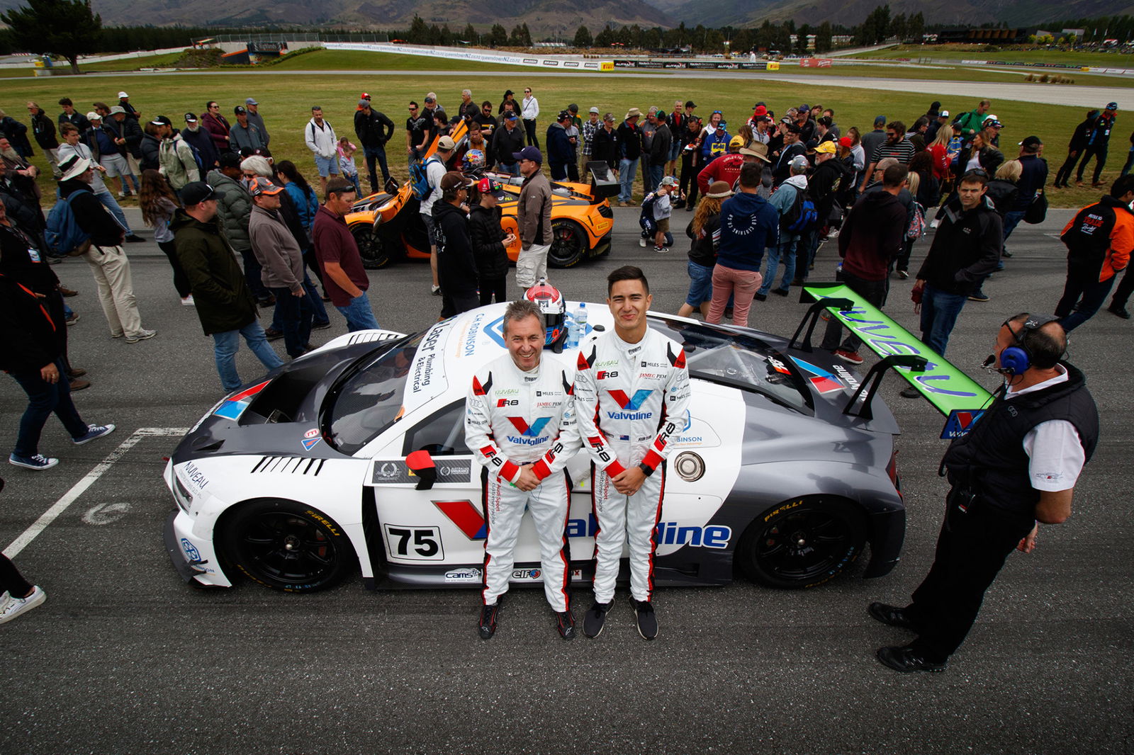 Jaxon Evans with Tim Miles during the 2017 Highlands 101.